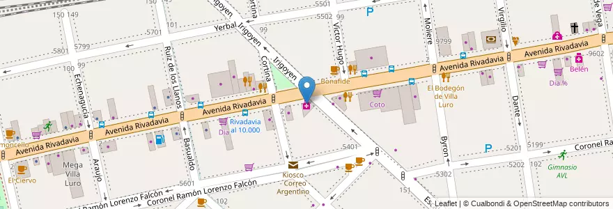 Mapa de ubicacion de Santa Maria, Villa Luro en 阿根廷, Ciudad Autónoma De Buenos Aires, Comuna 9, 布宜诺斯艾利斯, Comuna 10.