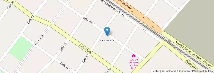 Mapa de ubicacion de Santa Maria en Argentina, Buenos Aires, Partido De Berazategui, Hudson.