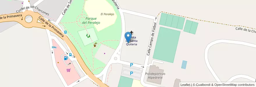 Mapa de ubicacion de Santa Quiteria en Испания, Мадрид, Мадрид, Cuenca Del Guadarrama, Alpedrete.
