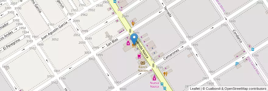 Mapa de ubicacion de Santa Rita, Villa Santa Rita en Аргентина, Буэнос-Айрес, Буэнос-Айрес, Comuna 11.