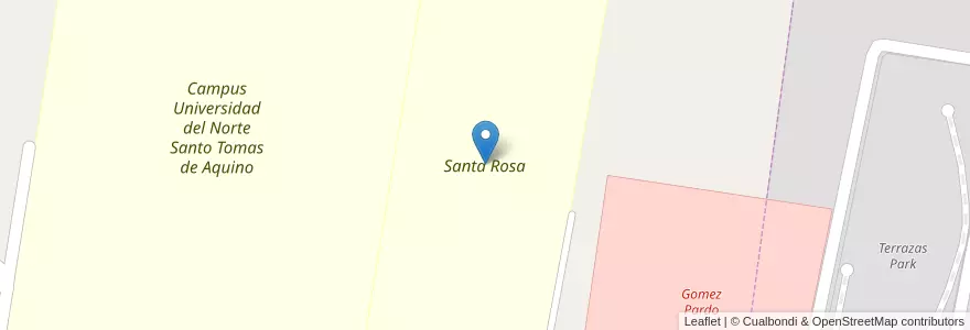 Mapa de ubicacion de Santa Rosa en アルゼンチン, トゥクマン州, Departamento Yerba Buena, Yerba Buena.