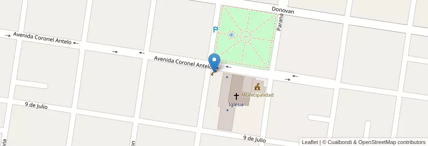 Mapa de ubicacion de Santa Rosa en Arjantin, Entre Ríos, Departamento Federal, Distrito Francisco Ramírez, Federal.
