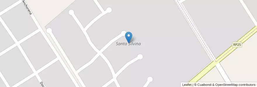 Mapa de ubicacion de Santa Silvina en آرژانتین, استان بوئنوس آیرس, Partido Del Pilar, Pilar.