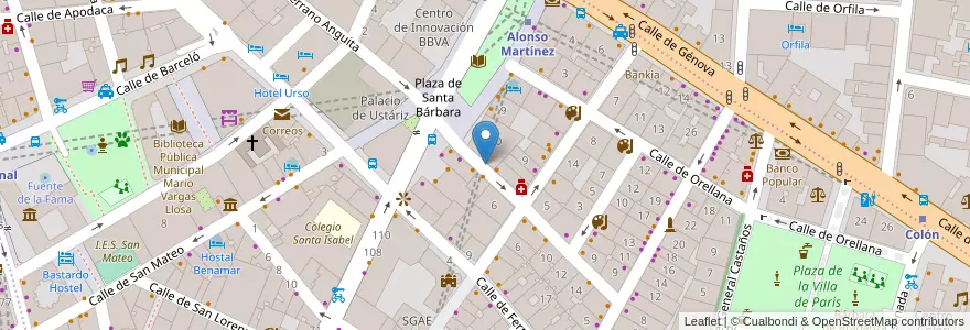 Mapa de ubicacion de SANTA TERESA, CALLE, DE,1 en Испания, Мадрид, Мадрид, Área Metropolitana De Madrid Y Corredor Del Henares, Мадрид.