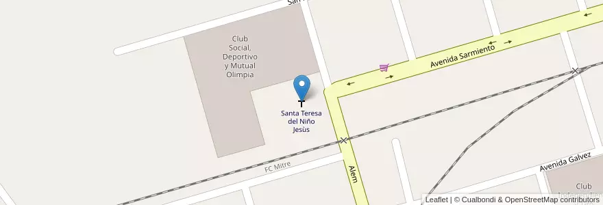 Mapa de ubicacion de Santa Teresa del Niño Jesùs en 阿根廷, Santa Fe, Departamento Constitución, Municipio De Santa Teresa, Santa Teresa.