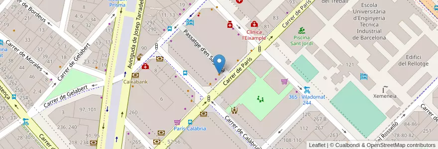 Mapa de ubicacion de SantaBel en 스페인, Catalunya, Barcelona, Barcelonès, 바르셀로나.