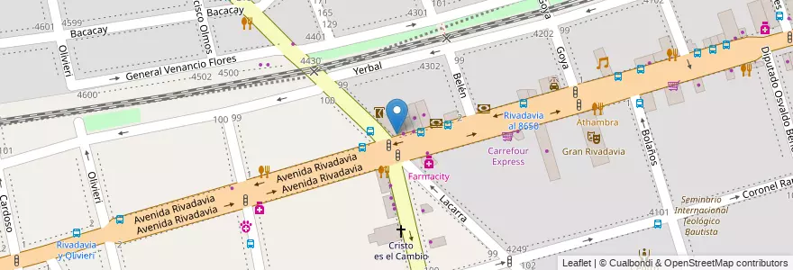 Mapa de ubicacion de Santader Río, Velez Sarsfield en الأرجنتين, Ciudad Autónoma De Buenos Aires, Buenos Aires, Comuna 10.