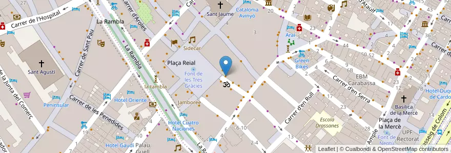 Mapa de ubicacion de Santamónica en スペイン, カタルーニャ州, Barcelona, バルサルネス, Barcelona.