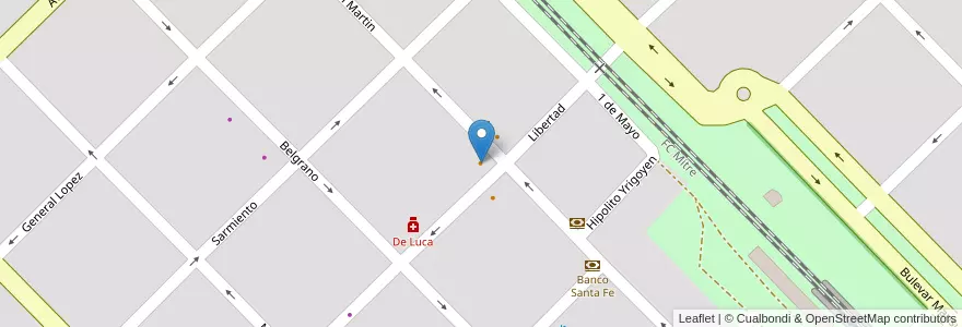 Mapa de ubicacion de Santana Rock Bar en 아르헨티나, Santa Fe, Departamento Rosario, Municipio De Arroyo Seco, Arroyo Seco.