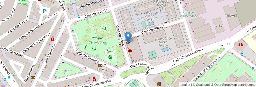 Mapa de ubicacion de Santander en Испания, Мадрид, Мадрид, Área Metropolitana De Madrid Y Corredor Del Henares, Torrejón De Ardoz.