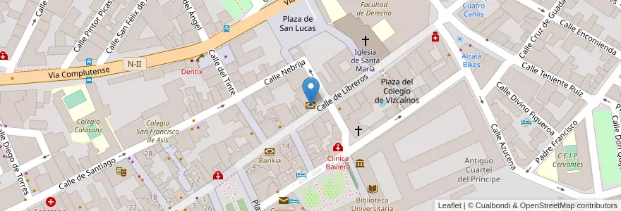 Mapa de ubicacion de Santander en Испания, Мадрид, Мадрид, Área Metropolitana De Madrid Y Corredor Del Henares, Alcalá De Henares.