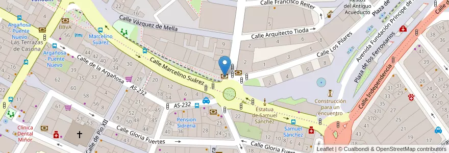 Mapa de ubicacion de Santander en スペイン, アストゥリアス州, アストゥリアス州, Oviedo.