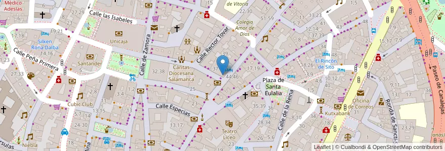 Mapa de ubicacion de Santander en Spain, Castile And León, Salamanca, Campo De Salamanca, Salamanca.
