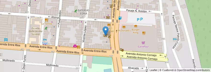 Mapa de ubicacion de Santander en Arjantin, Salta, Capital, Municipio De Salta, Salta.