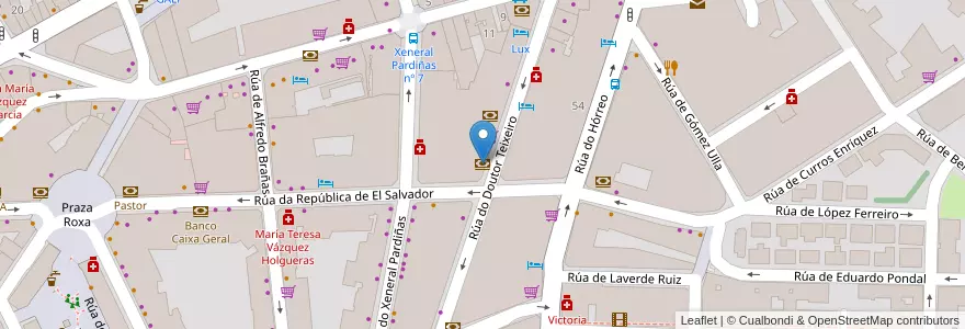 Mapa de ubicacion de Santander en España, Galicia / Galiza, A Coruña, Santiago, Santiago De Compostela.