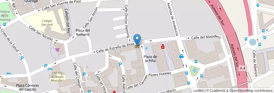 Mapa de ubicacion de Santander en 西班牙, Comunidad De Madrid, Comunidad De Madrid, Comarca Sur, Valdemoro.