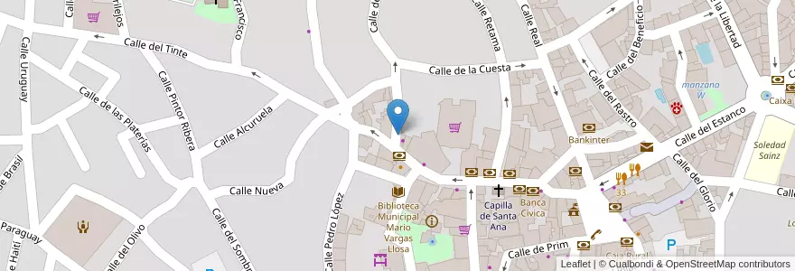 Mapa de ubicacion de Santander en Spanien, Autonome Gemeinschaft Madrid, Autonome Gemeinschaft Madrid, Cuenca Alta Del Manzanares, Colmenar Viejo.