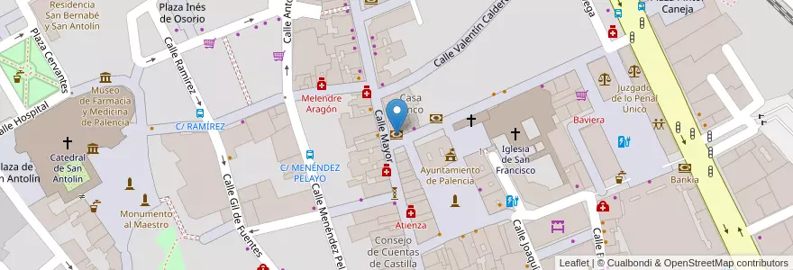 Mapa de ubicacion de Santander en Испания, Кастилия И Леон, Palencia, Campos, Palencia.