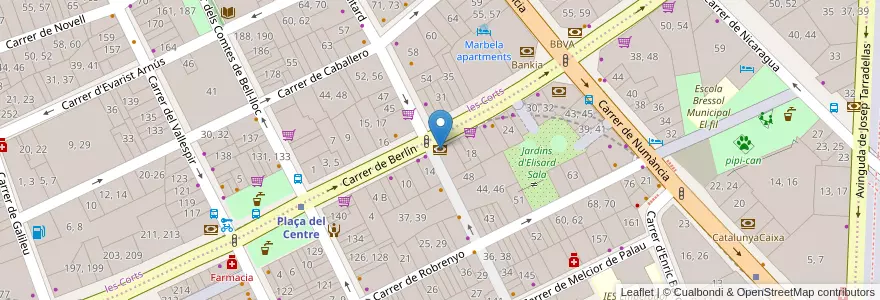 Mapa de ubicacion de Santander en España, Catalunya, Barcelona, Barcelonès, Barcelona.