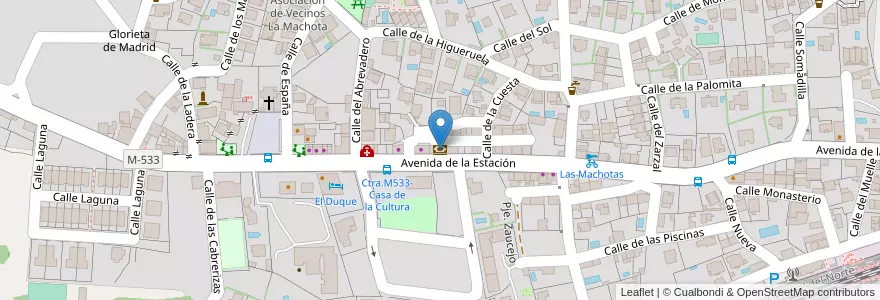 Mapa de ubicacion de Santander en Spanje, Comunidad De Madrid, Comunidad De Madrid, Sierra Oeste, Zarzalejo.
