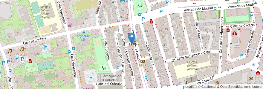 Mapa de ubicacion de Santander en Spagna, Comunidad De Madrid, Comunidad De Madrid, Área Metropolitana De Madrid Y Corredor Del Henares, Coslada.