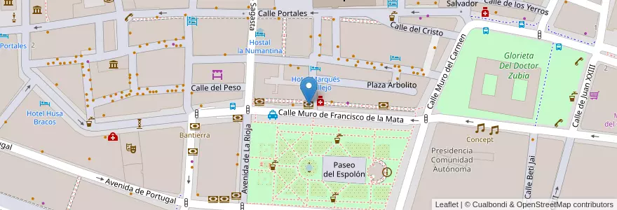Mapa de ubicacion de Santander en Испания, Риоха, Риоха, Логронья.