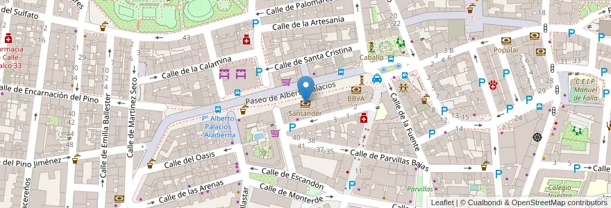 Mapa de ubicacion de Santander en Испания, Мадрид, Мадрид, Área Metropolitana De Madrid Y Corredor Del Henares, Мадрид.