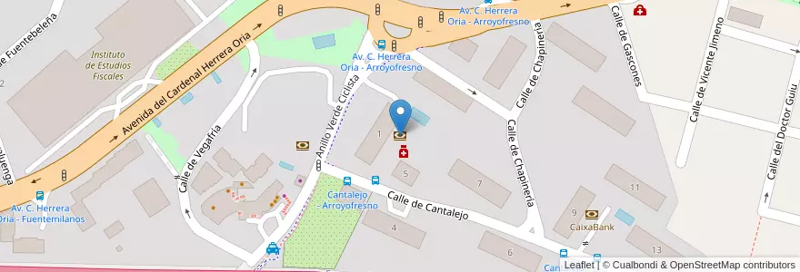 Mapa de ubicacion de Santander en España, Comunidad De Madrid, Comunidad De Madrid, Área Metropolitana De Madrid Y Corredor Del Henares, Madrid.