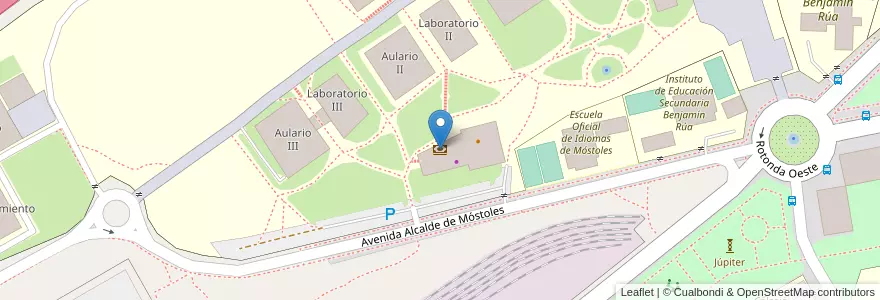 Mapa de ubicacion de Santander en Испания, Мадрид, Мадрид, Área Metropolitana De Madrid Y Corredor Del Henares, Móstoles.
