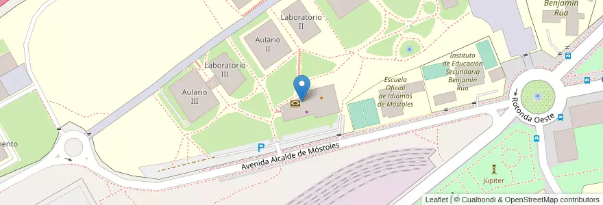 Mapa de ubicacion de Santander en 스페인, Comunidad De Madrid, Comunidad De Madrid, Área Metropolitana De Madrid Y Corredor Del Henares, Móstoles.