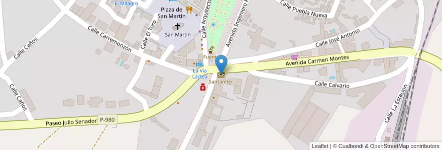 Mapa de ubicacion de Santander en Испания, Кастилия И Леон, Palencia, Campos, Frómista.