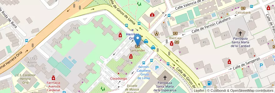 Mapa de ubicacion de Santander en İspanya, Comunidad De Madrid, Comunidad De Madrid, Área Metropolitana De Madrid Y Corredor Del Henares, Madrid.