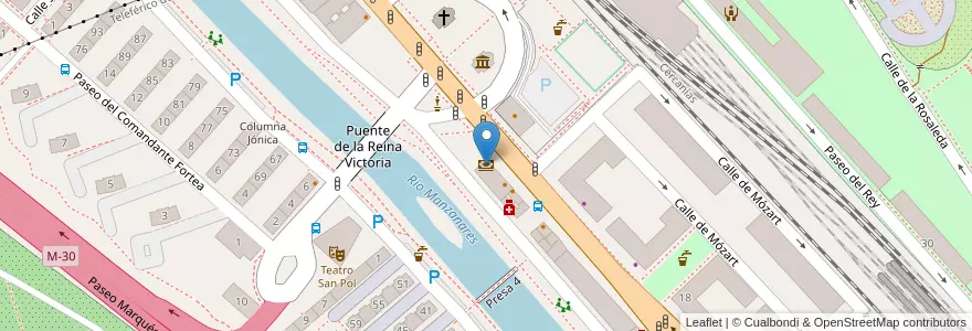 Mapa de ubicacion de Santander en إسبانيا, منطقة مدريد, منطقة مدريد, Área Metropolitana De Madrid Y Corredor Del Henares, مدريد.