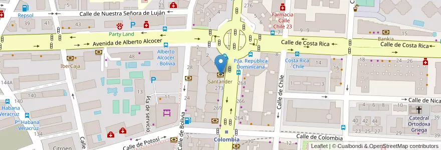 Mapa de ubicacion de Santander en Espagne, Communauté De Madrid, Communauté De Madrid, Área Metropolitana De Madrid Y Corredor Del Henares, Madrid.