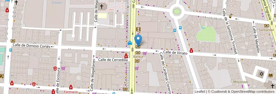 Mapa de ubicacion de Santander en Spagna, Catalunya, Barcelona, Barcelonès, Barcelona.