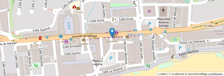 Mapa de ubicacion de Santander en スペイン, マドリード州, Comunidad De Madrid, Área Metropolitana De Madrid Y Corredor Del Henares, Madrid.