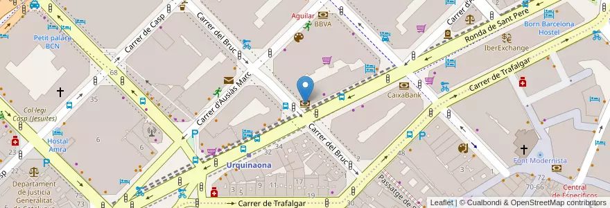 Mapa de ubicacion de Santander en 西班牙, Catalunya, Barcelona, Barcelonès, Barcelona.