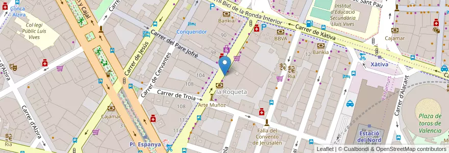 Mapa de ubicacion de Santander en スペイン, バレンシア州, València / Valencia, Comarca De València, València.