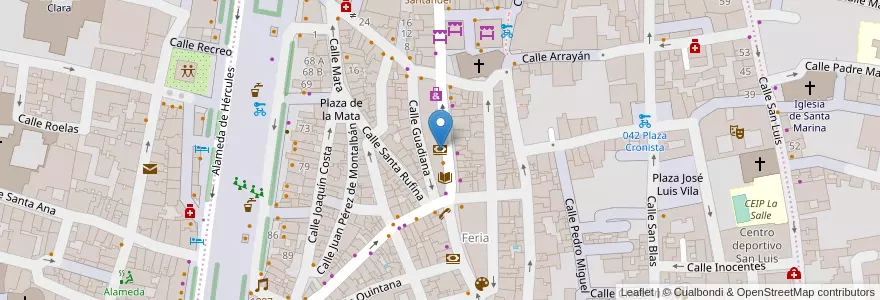 Mapa de ubicacion de Santander en Испания, Галисия, А-Корунья, A Coruña, A Coruña.