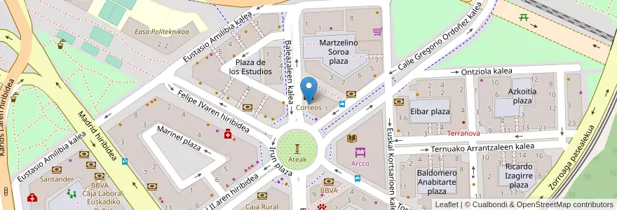Mapa de ubicacion de Santander en İspanya, Bask Bölgesi, Gipuzkoa, Donostialdea, Donostia/San Sebastián.
