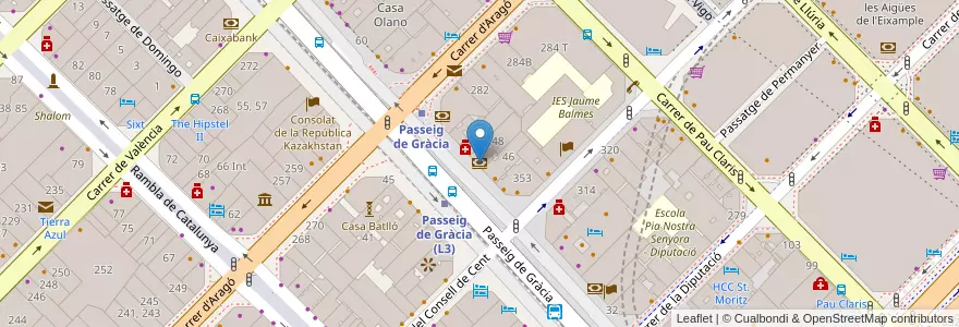 Mapa de ubicacion de Santander en スペイン, カタルーニャ州, Barcelona, バルサルネス, Barcelona.