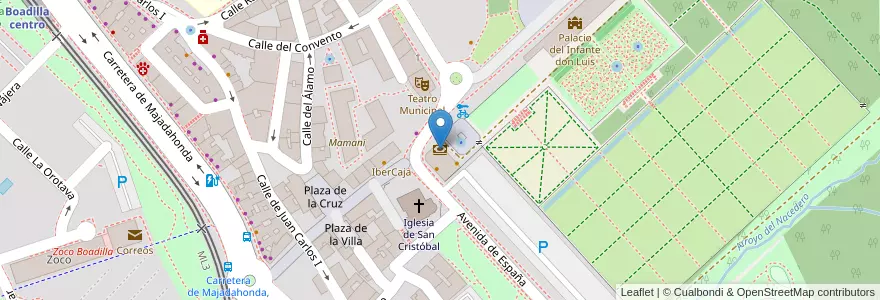 Mapa de ubicacion de Santander en إسبانيا, منطقة مدريد, منطقة مدريد, Área Metropolitana De Madrid Y Corredor Del Henares, مدريد.