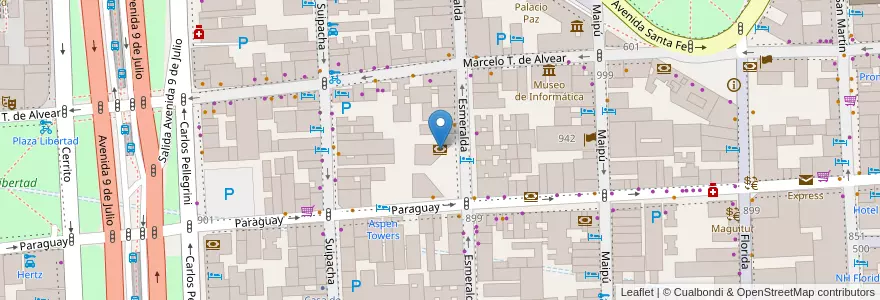 Mapa de ubicacion de Santander, Retiro en Аргентина, Буэнос-Айрес, Comuna 1, Буэнос-Айрес.