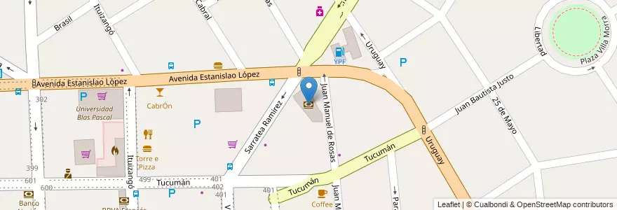 Mapa de ubicacion de Santander Rio en Argentine, Province De Buenos Aires, Partido Del Pilar, Pilar.