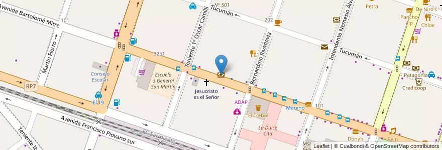 Mapa de ubicacion de Santander Río en Argentina, Buenos Aires, Partido De Moreno, Moreno.