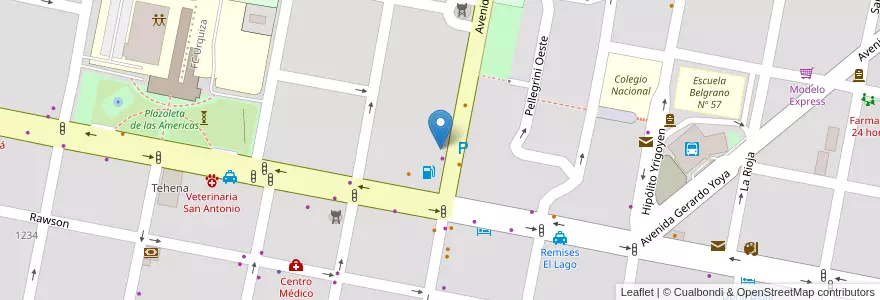 Mapa de ubicacion de Santander Río 545 en 阿根廷, 恩特雷里奥斯省, Departamento Concordia, Distrito Suburbios, Concordia, Concordia.