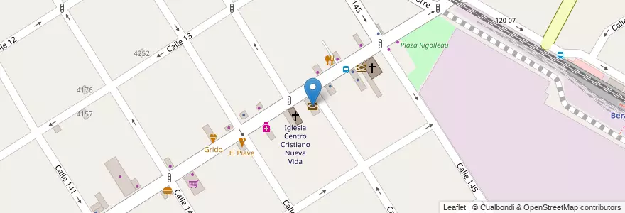 Mapa de ubicacion de Santander Río en Argentina, Buenos Aires, Partido De Berazategui, Berazategui.
