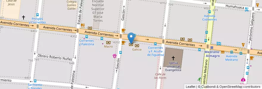 Mapa de ubicacion de Santander Río, Almagro en Argentina, Autonomous City Of Buenos Aires, Comuna 5, Autonomous City Of Buenos Aires.