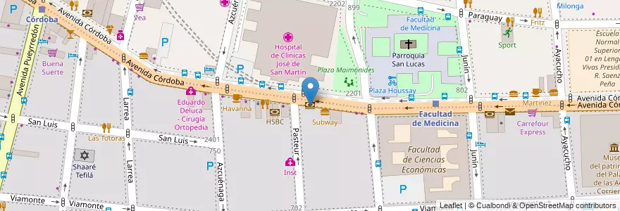 Mapa de ubicacion de Santander Río, Balvanera en Argentina, Ciudad Autónoma De Buenos Aires, Buenos Aires.