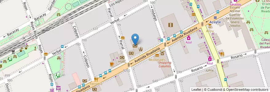 Mapa de ubicacion de Santander Río, Caballito en Argentinien, Ciudad Autónoma De Buenos Aires, Buenos Aires, Comuna 6.